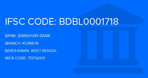 Bandhan Bank Kurmun Branch IFSC Code