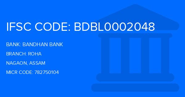 Bandhan Bank Roha Branch IFSC Code