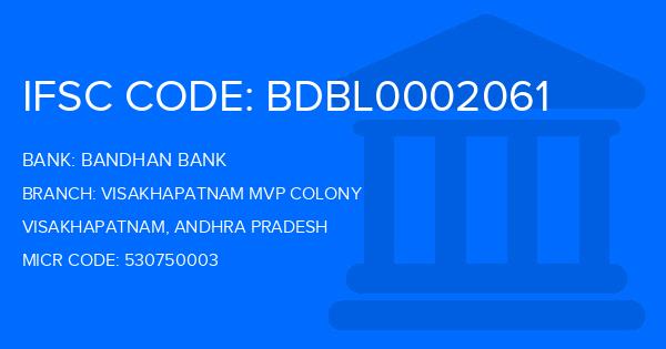Bandhan Bank Visakhapatnam Mvp Colony Branch IFSC Code