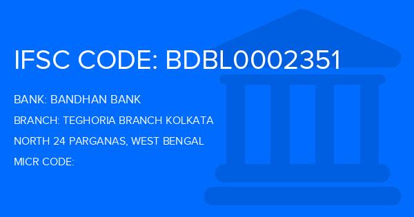 Bandhan Bank Teghoria Branch Kolkata Branch IFSC Code
