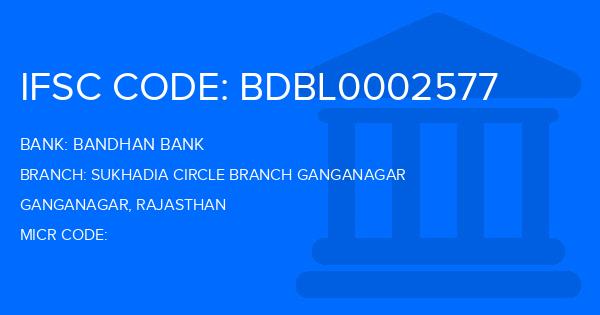 Bandhan Bank Sukhadia Circle Branch Ganganagar Branch IFSC Code