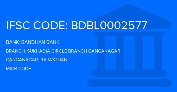 Bandhan Bank Sukhadia Circle Branch Ganganagar Branch IFSC Code