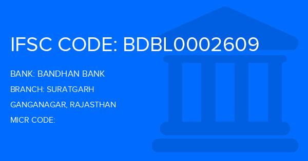 Bandhan Bank Suratgarh Branch IFSC Code