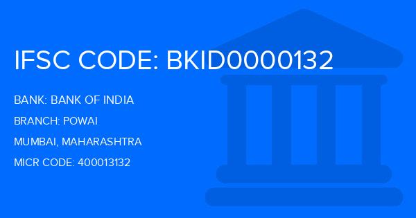 Bank Of India (BOI) Powai Branch IFSC Code