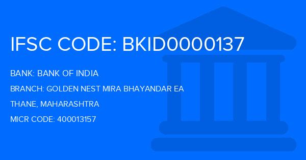 Bank Of India (BOI) Golden Nest Mira Bhayandar Ea Branch IFSC Code
