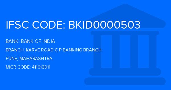 Bank Of India (BOI) Karve Road C P Banking Branch