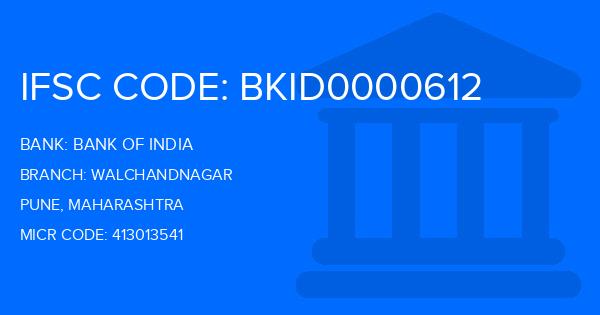 Bank Of India (BOI) Walchandnagar Branch IFSC Code