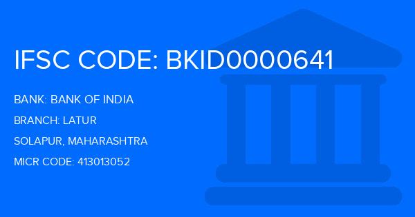 Bank Of India (BOI) Latur Branch IFSC Code
