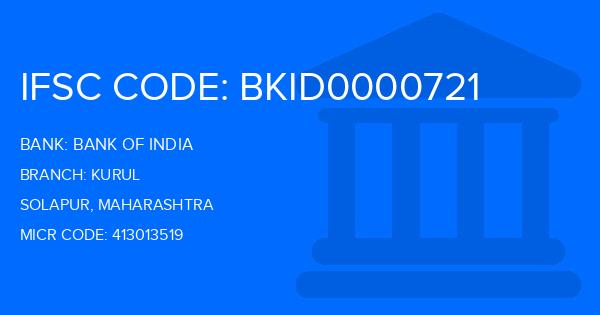 Bank Of India (BOI) Kurul Branch IFSC Code