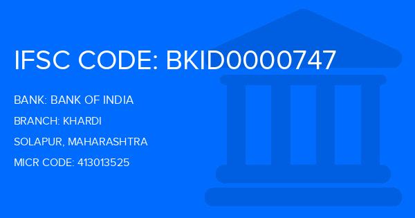 Bank Of India (BOI) Khardi Branch IFSC Code