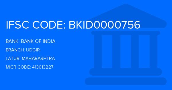 Bank Of India (BOI) Udgir Branch IFSC Code