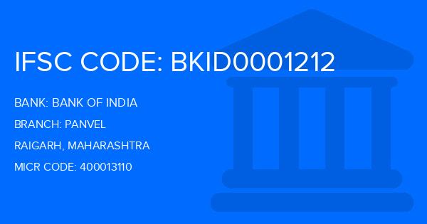 Bank Of India (BOI) Panvel Branch IFSC Code