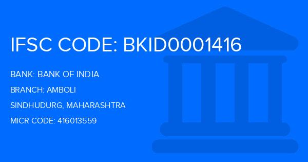 Bank Of India (BOI) Amboli Branch IFSC Code