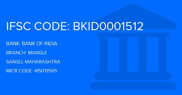 Bank Of India (BOI) Mangle Branch IFSC Code