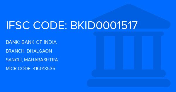 Bank Of India (BOI) Dhalgaon Branch IFSC Code