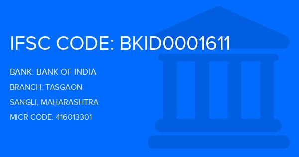 Bank Of India (BOI) Tasgaon Branch IFSC Code