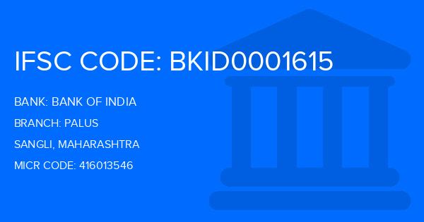 Bank Of India (BOI) Palus Branch IFSC Code