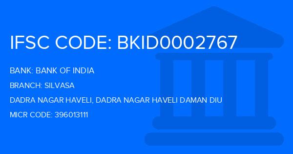 Bank Of India (BOI) Silvasa Branch IFSC Code