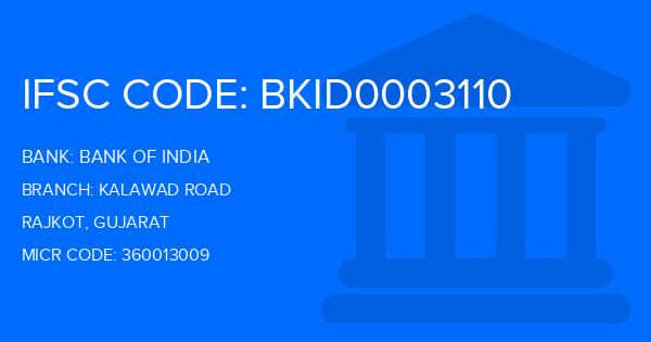Bank Of India (BOI) Kalawad Road Branch IFSC Code