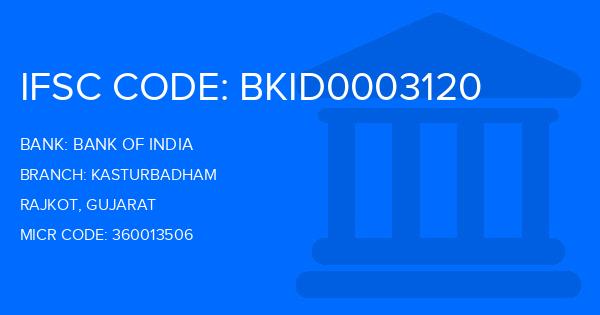 Bank Of India (BOI) Kasturbadham Branch IFSC Code