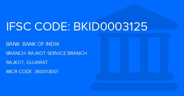Bank Of India (BOI) Rajkot Service Branch