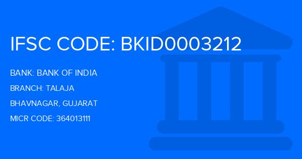 Bank Of India (BOI) Talaja Branch IFSC Code
