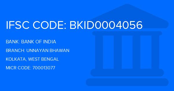 Bank Of India (BOI) Unnayan Bhawan Branch IFSC Code