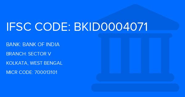 Bank Of India (BOI) Sector V Branch IFSC Code