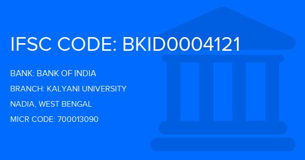 Bank Of India (BOI) Kalyani University Branch IFSC Code