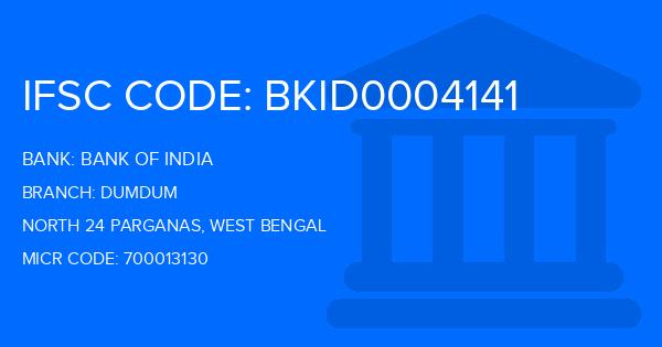 Bank Of India (BOI) Dumdum Branch IFSC Code