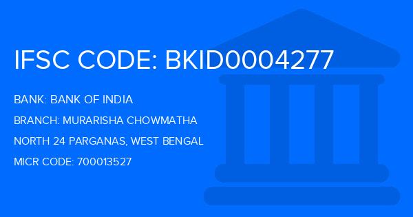 Bank Of India (BOI) Murarisha Chowmatha Branch IFSC Code