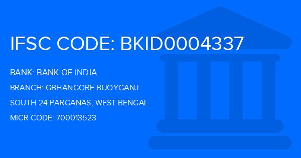 Bank Of India (BOI) Gbhangore Bijoyganj Branch IFSC Code