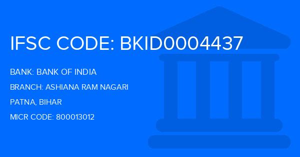 Bank Of India (BOI) Ashiana Ram Nagari Branch IFSC Code