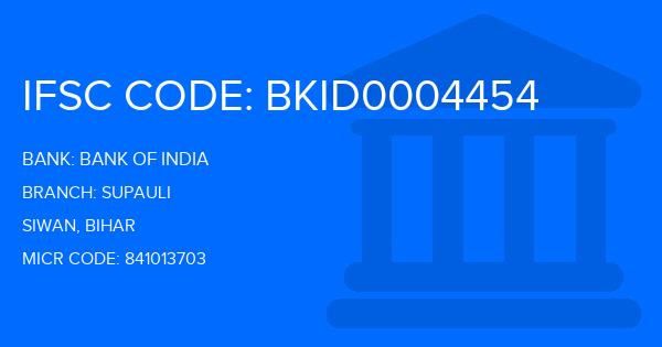 Bank Of India (BOI) Supauli Branch IFSC Code