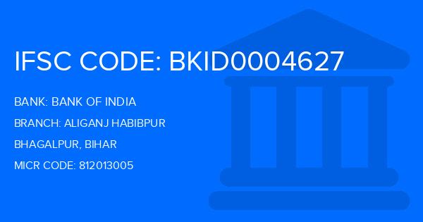 Bank Of India (BOI) Aliganj Habibpur Branch IFSC Code