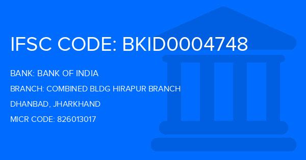 Bank Of India (BOI) Combined Bldg Hirapur Branch