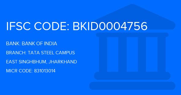 Bank Of India (BOI) Tata Steel Campus Branch IFSC Code