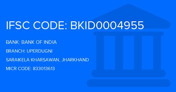 Bank Of India (BOI) Uperdugni Branch IFSC Code