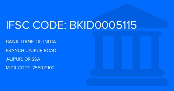 Bank Of India (BOI) Jajpur Road Branch IFSC Code
