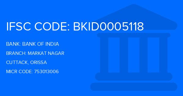 Bank Of India (BOI) Markat Nagar Branch IFSC Code