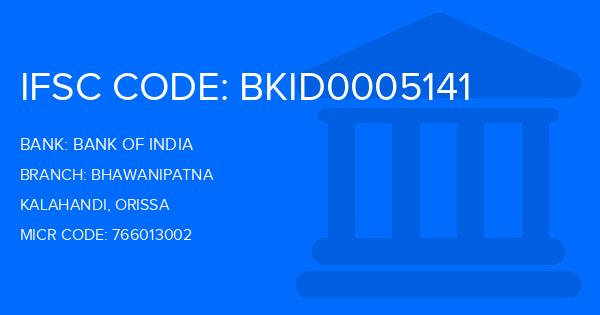 Bank Of India (BOI) Bhawanipatna Branch IFSC Code