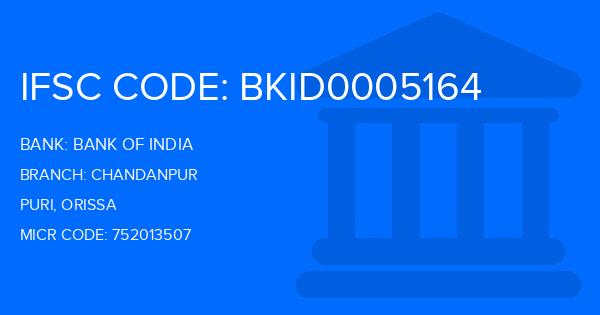 Bank Of India (BOI) Chandanpur Branch IFSC Code