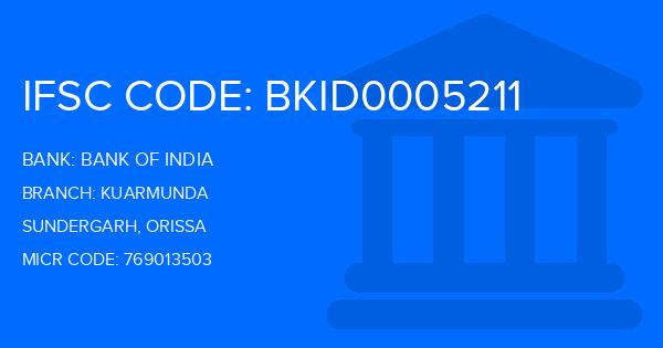 Bank Of India (BOI) Kuarmunda Branch IFSC Code