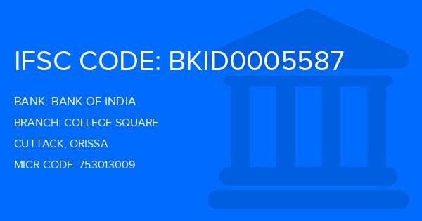 Bank Of India (BOI) College Square Branch IFSC Code