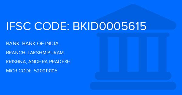 Bank Of India (BOI) Lakshmipuram Branch IFSC Code