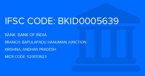 Bank Of India (BOI) Bapulapadu Hanuman Junction Branch IFSC Code