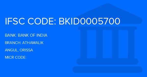 Bank Of India (BOI) Athamalik Branch IFSC Code