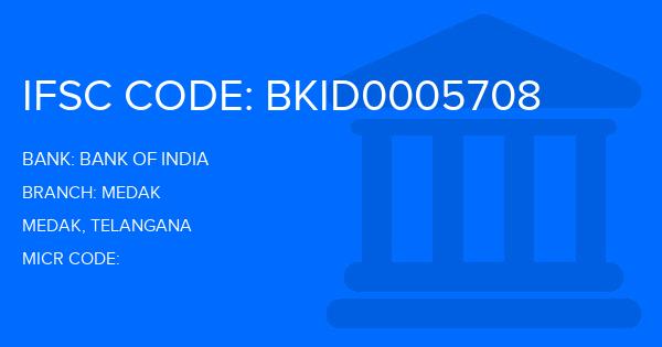 Bank Of India (BOI) Medak Branch IFSC Code