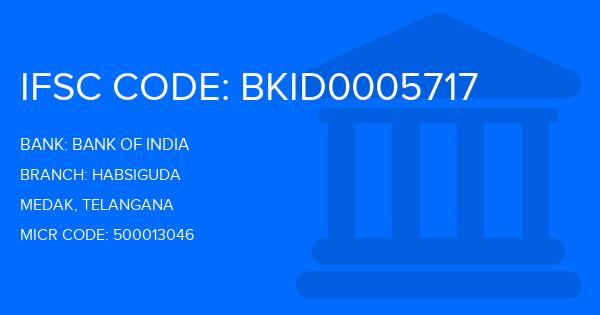 Bank Of India (BOI) Habsiguda Branch IFSC Code