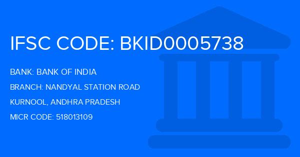 Bank Of India (BOI) Nandyal Station Road Branch IFSC Code